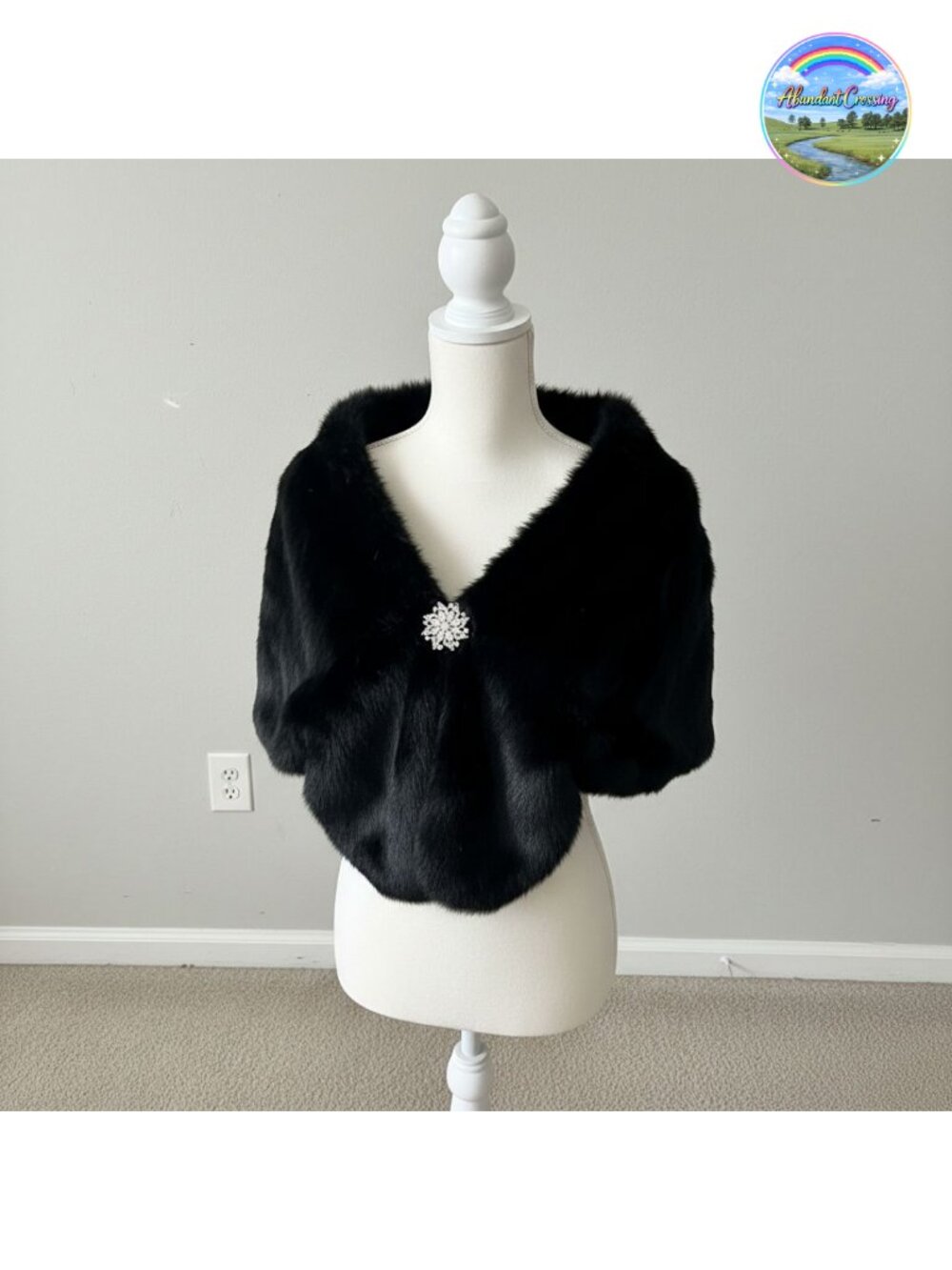 Faux Fur Wedding Shawl Wrap Bridal Stole Scarf for Bride Bridesmaids